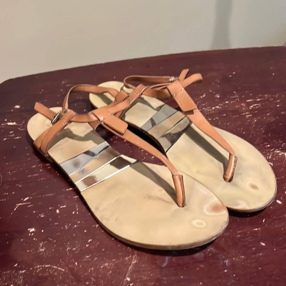 Aldo tan leather sandals
